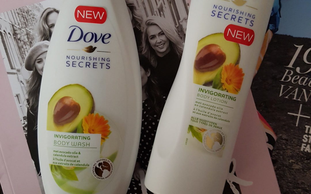 Body care: Dove Nourishing Secrets Invigorating Avocado oil & Calendula extract