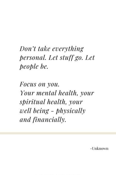 Focus on you